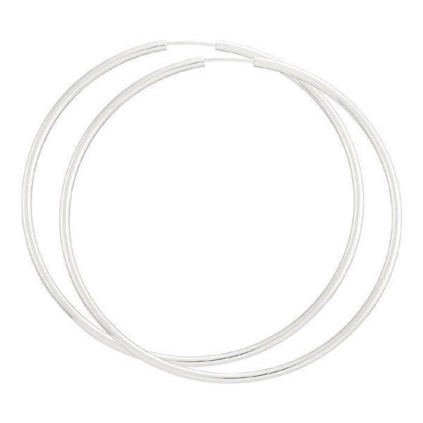 Image of BNH Dame blanke 925 Sterling sølv Øre creoler, Ø 62 mm x 1,5 mm